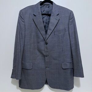 Ari Boston Pure Cashmere Blazer Jacket Mens Size 44L Gray Multi